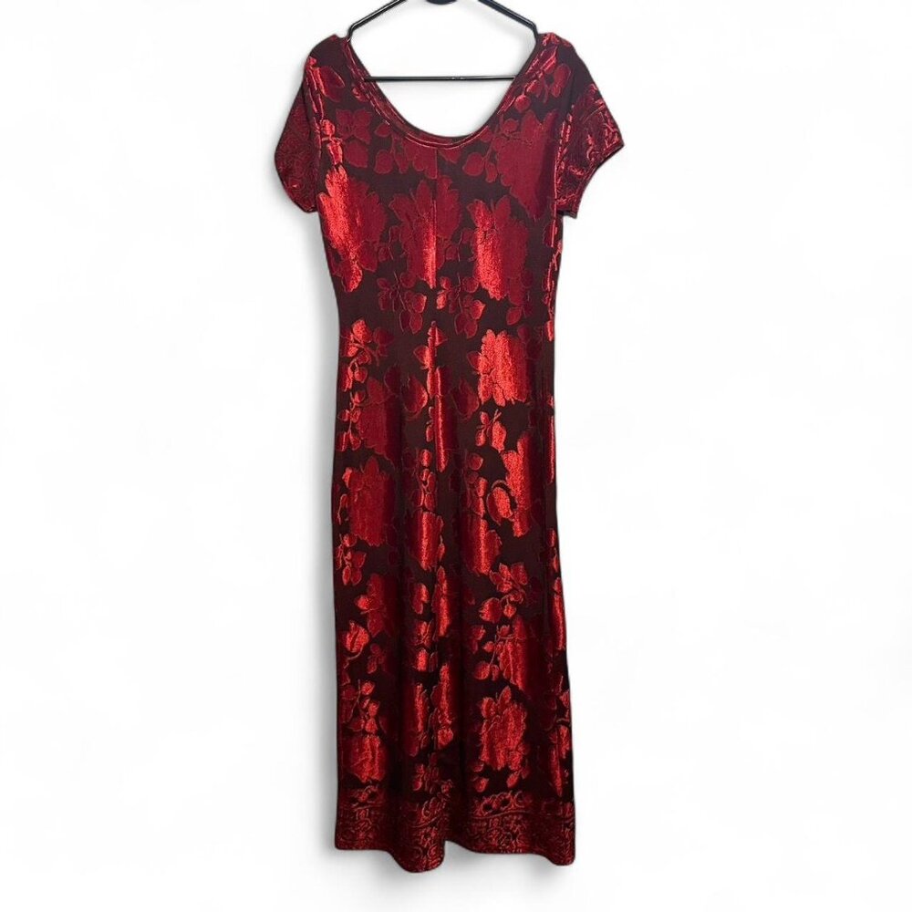 C. W. Rose Vintage Velvet Floral Maxi Dress - Picture 6 of 6